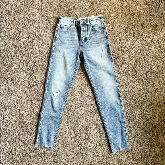 KanCan Denim - KanCan Distressed Gray Slightly Cropped Skinny Jeans - Women's Size 3/26